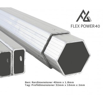Woxxi Power 40 Hvid 4x4meter m/ sider